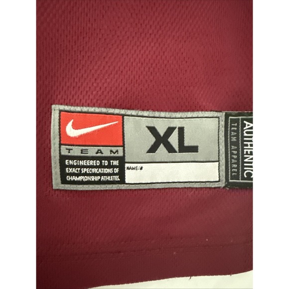 VINTAGE Nike Florida State Seminoles Jersey Mens XL Red 22 Basketball Y2K - Picture 8 of 11